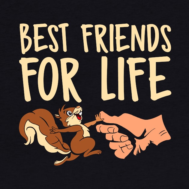 Best Friends For Life Squirrel Fist Bump Animal Lover by Xonmau